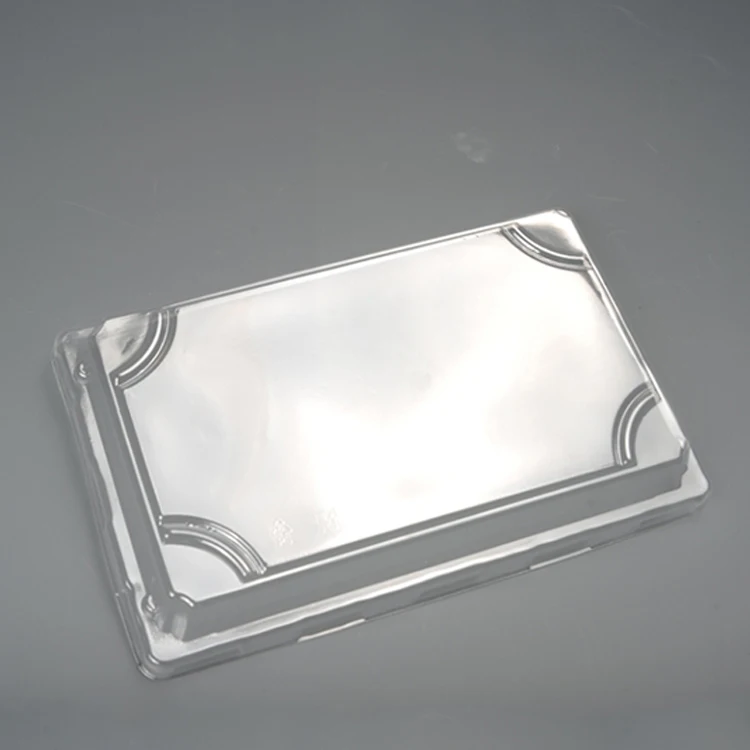 Food Cookie Sushi Container Disposable Plastic Boat Square Sealable Pp Price Black Takeaway Recyclable Plastic Tray