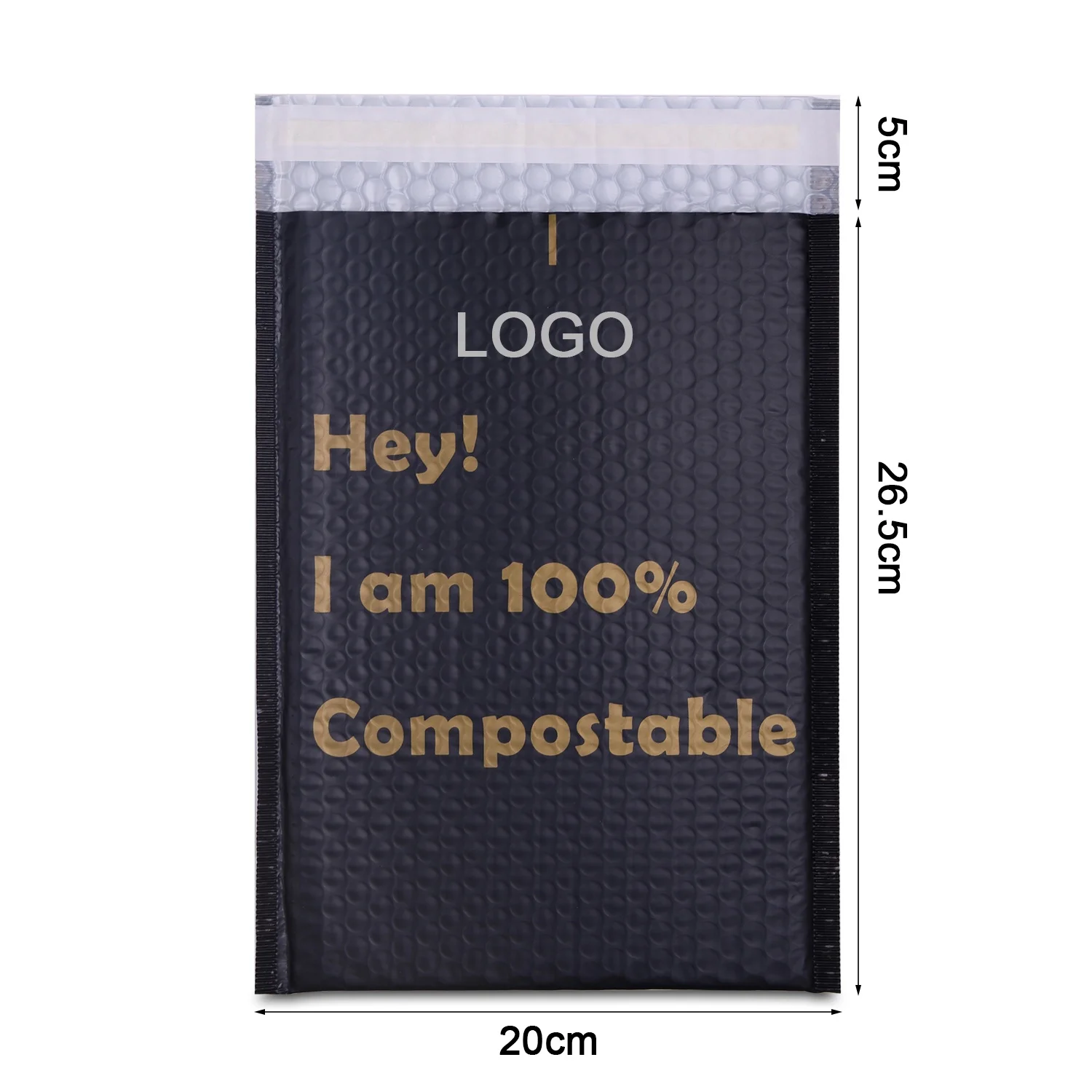 Compostable Large Private Label Printed Custom Packaging Shipping Nude Bubble Pack Padder Mailer