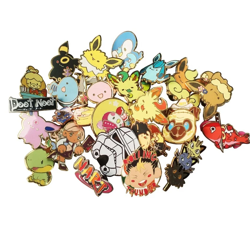 wholesale cheap hard enamel bulk anime enamel pins cute oem free samples design custom enamel pin manufacture