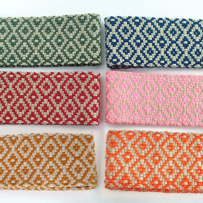 2024 Hot Selling Handbag&Purse Strap Jacquard Woven Guitar Style Replacement Strap Wide Adjustable Stripe Strap