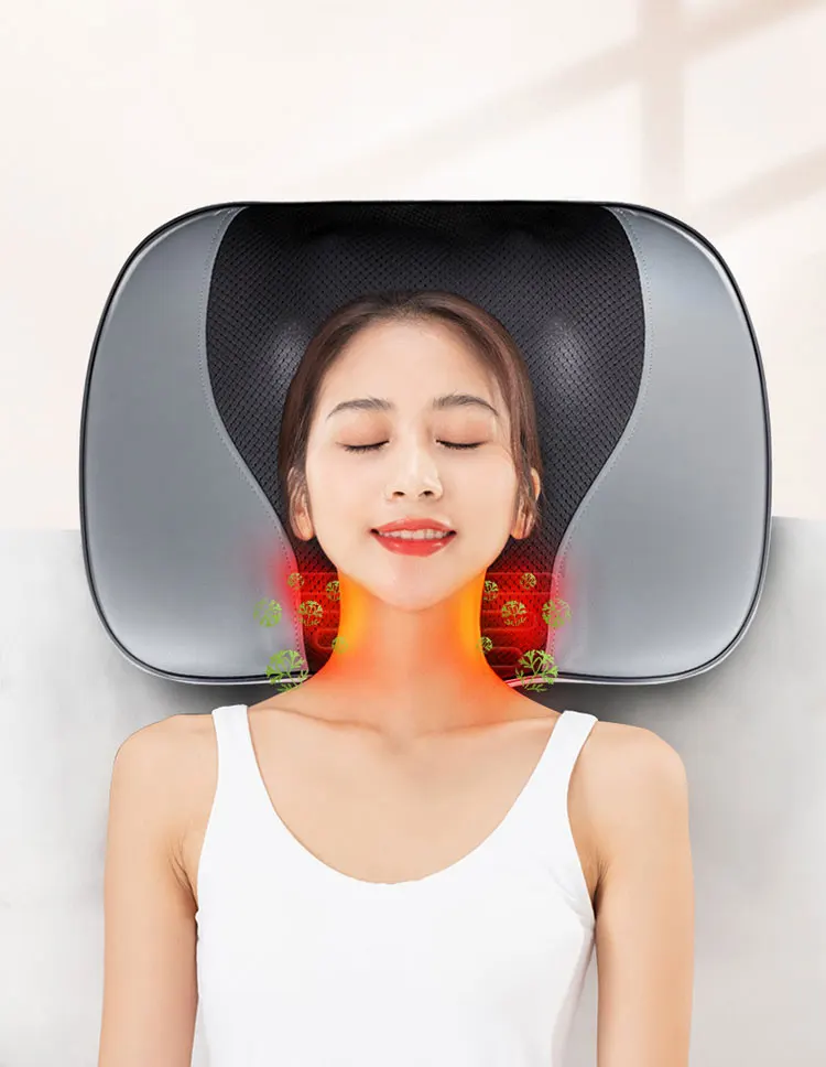 
Hot Sale Full body neck back shiatsu infrared car home massage pillow with heating 