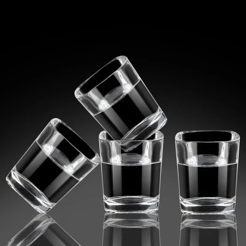 Customized Logo 2oz Shot Glasses Cup Set Printing Gold Foil With Handle Espresso Sublimation Shot Glass