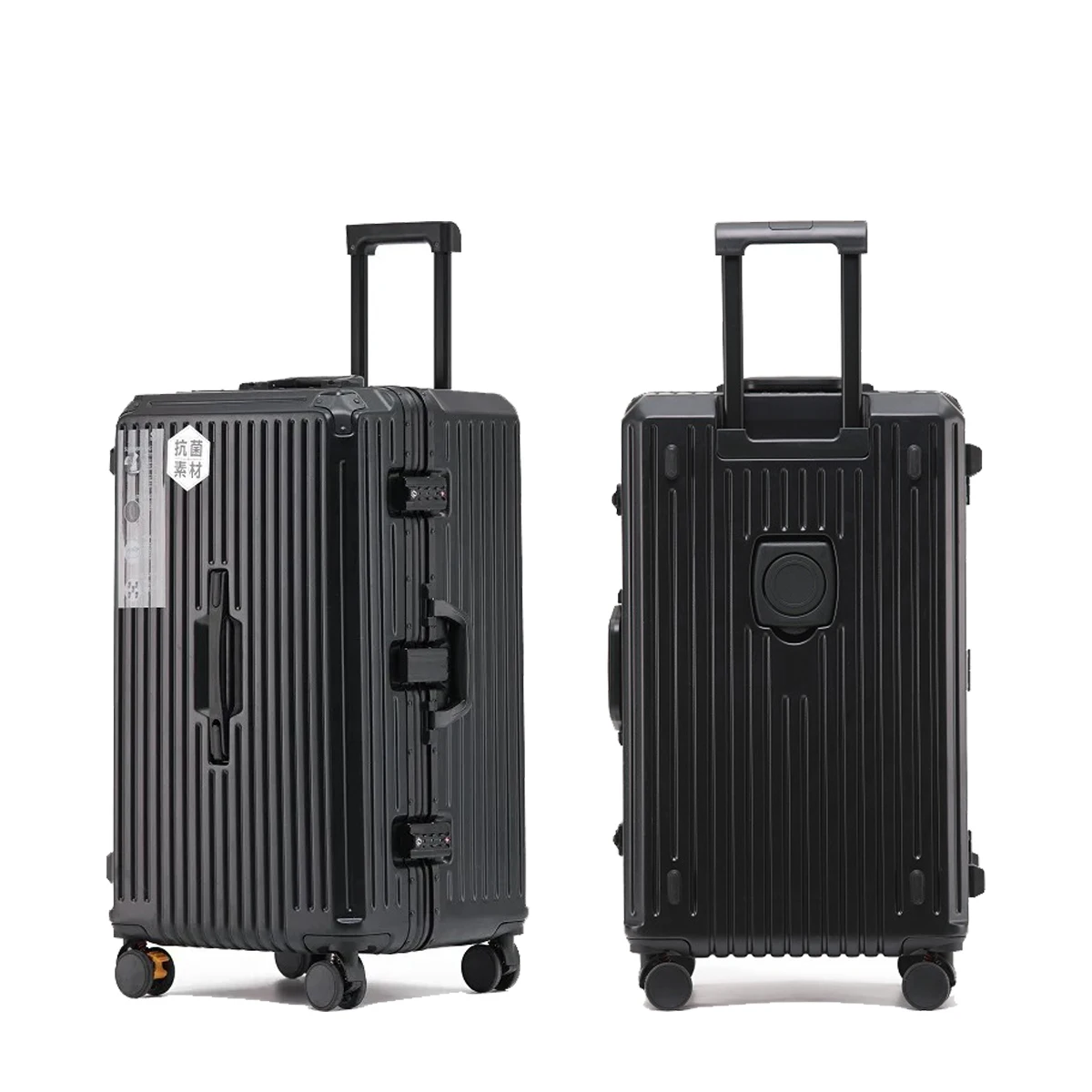 2023 New design Multi functional extra large capacity luggage check in big size Aluminum frame Suitcase  with Cup holder