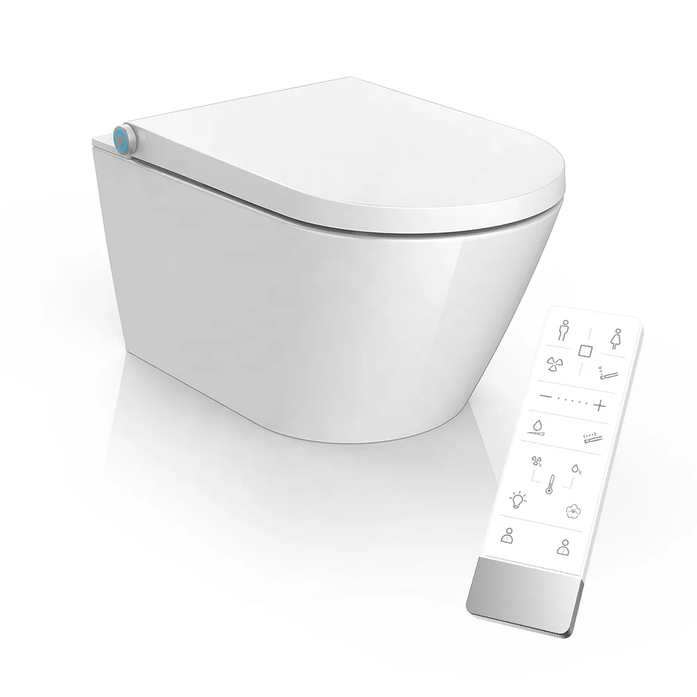 Modern Stylish Bathroom Hygienic One Piece Smart Toilets Electronic Shower Toilet