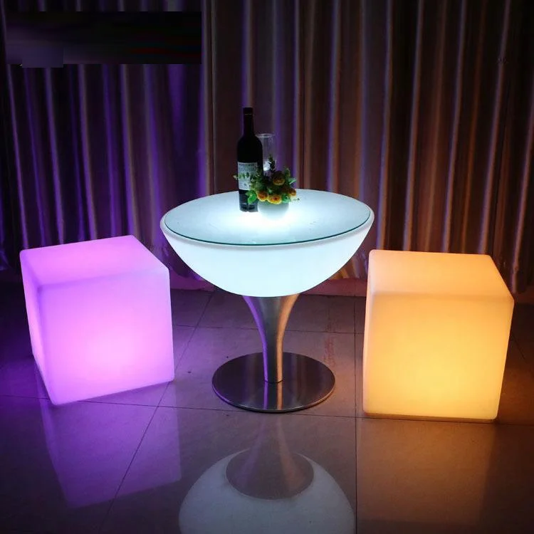 RGB Color changing led table for tea house Waterproof LED coffee Table
