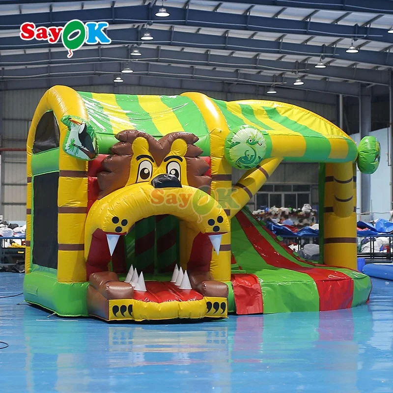 Party Kids commercial bouncy house jumping castle slide combo  lion theme inflable castle bouncer  amusement park