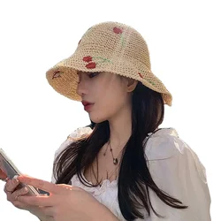 Cheap Wholesale Fashion Big Brim Women Summer Sun Straw Hat Sunscreen Sun Beach Hat