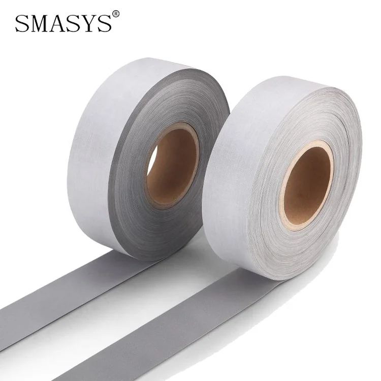 SMASYS розничная продажа высокая видимость прозрачная лента для одежды полиэфирная серая