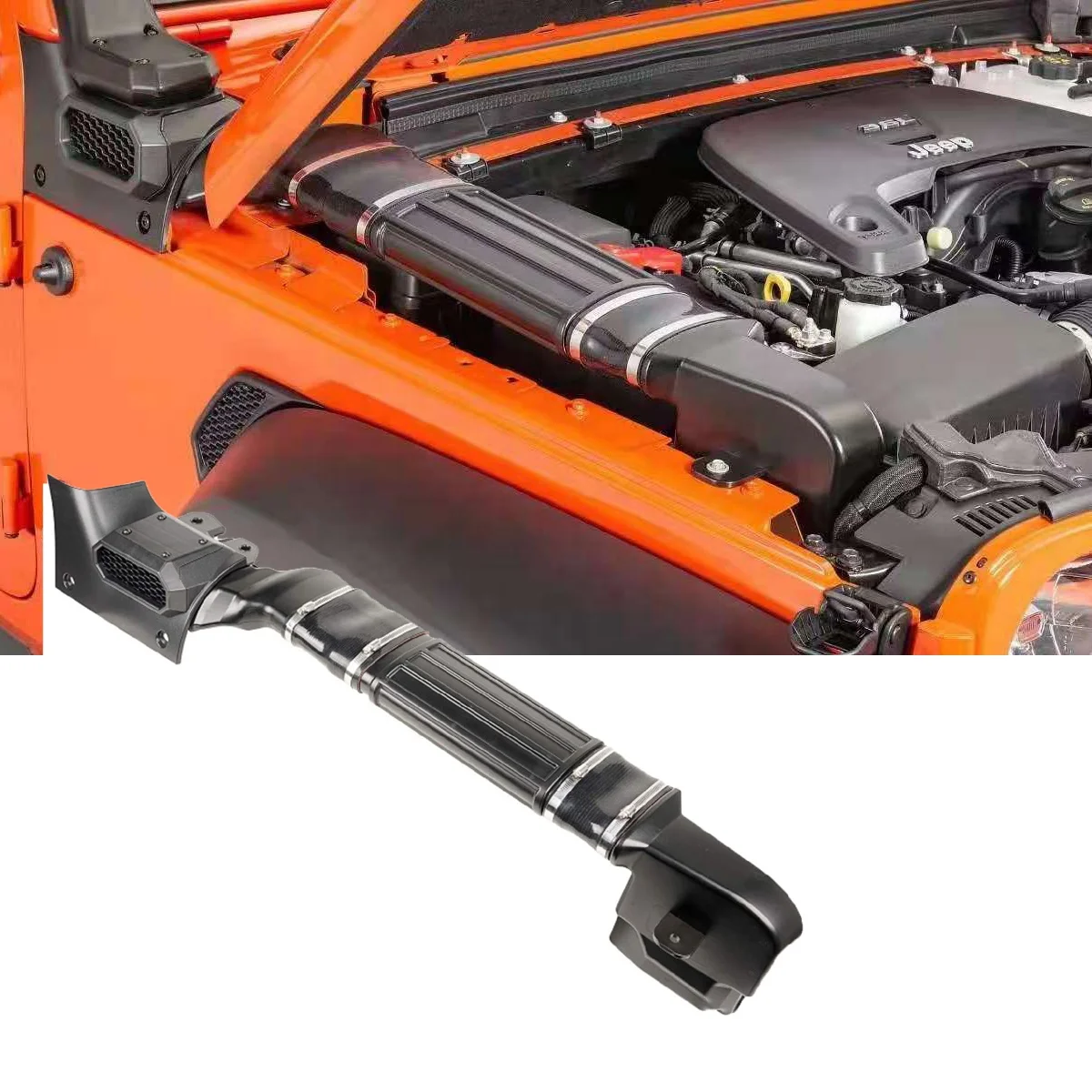  Автомобильные запчасти для внедорожника ABS черное подводное плавание Jeep Wrangler JL 18 + Автоматический воздухозаборник автомобильное