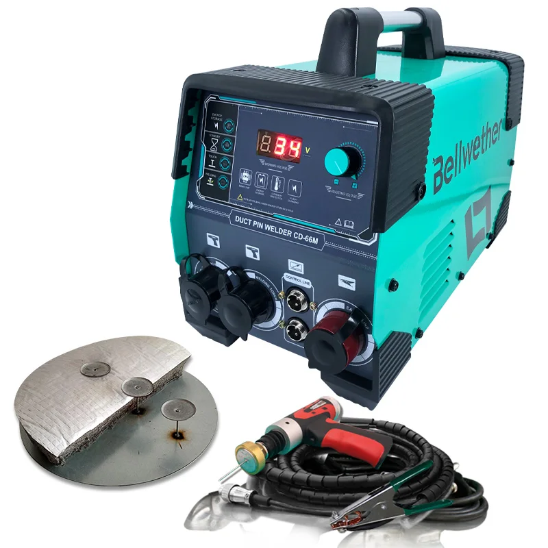 CD-66M capacitor duct pin welder  HAVC system industrial welding machine for mild steel bolt pin