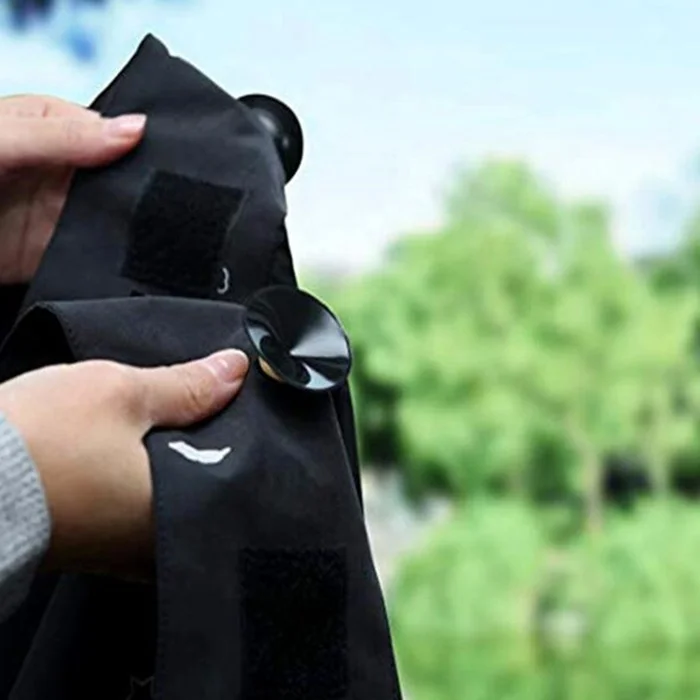 Cartoon Moon and Star Cloud Visual Design Portable Travel curtain or baby blackout blind with suction cup