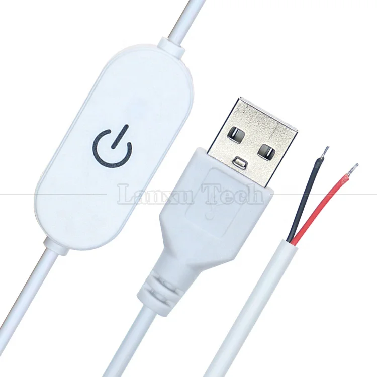 5 в 1 м вкл/выкл переключатель контроллер USB чтобы открыть провода конец кабеля панель регулировки яркости подсветки для 3w 5w светодиодные полосы света