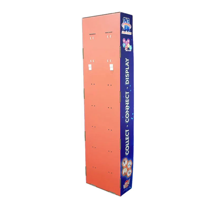 Custom suspensibility Floor Racks Pop Cardboard Shelf Retail Display Stand With hook