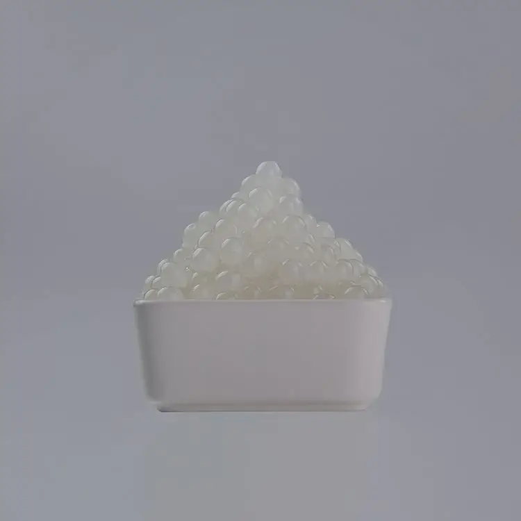 Hot selling yogurt flavor 1.3kg sodium alginate white color round shape popping boba with transparent boba pearls