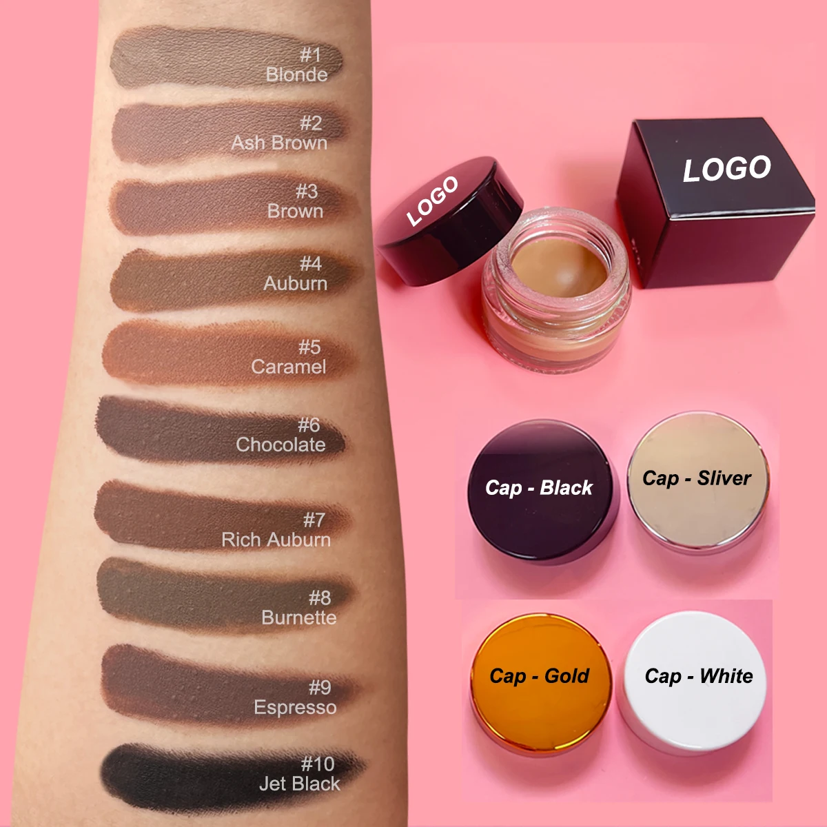 Low Moq Private label Makeup Eyebrow Gel 5 Colors Waterproof Eyeliner Eyebrow Cream