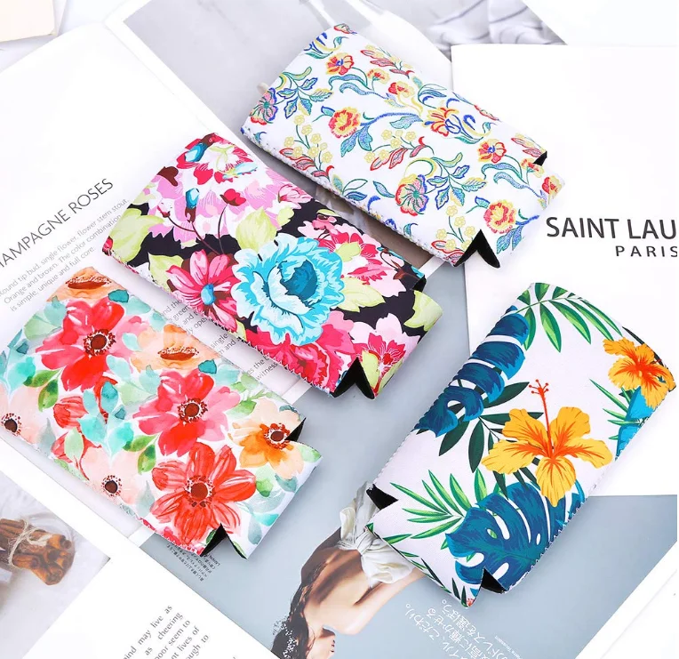 
12 oz Slim 330ml Wholesale Neoprene Beer Bottle Cooler Sleeve Sublimation Printing Neoprene Beer Bottle Can Cooler Holder 