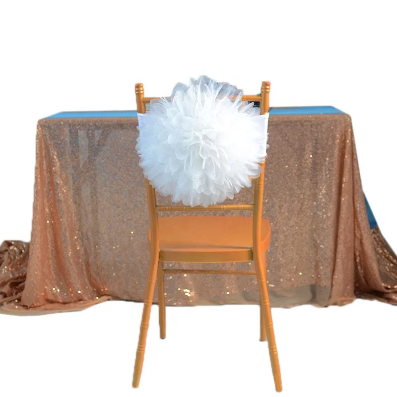 Romantic Wedding Party Big Flower Bridal Chair Sash