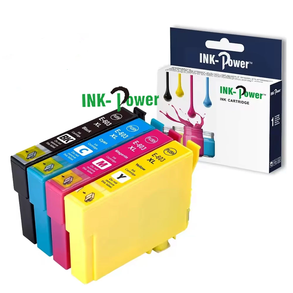 INK-POWER 603XL T603XL T603 XL 603 XL Premium Color Ink Cartridge Compatible For Epson XP 2100 XP 3100 XP 4100 Inkjet Printer