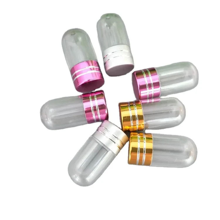 Миниатюрные капсульные флаконы на заказ с пластиковыми пузырями, пластиковые флаконы для лекарственных таблеток, упаковка с алюминиевыми губками