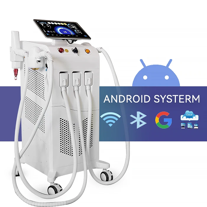 Newest 4in1 Multifunction Diode Laser hair removal skin rejuvenation tattoo removal ice diode laser beauty machine for Clinic