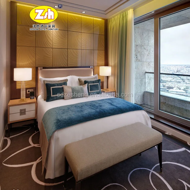 luxury hotel furniture set bedroom for 5-star foshan ZH-095