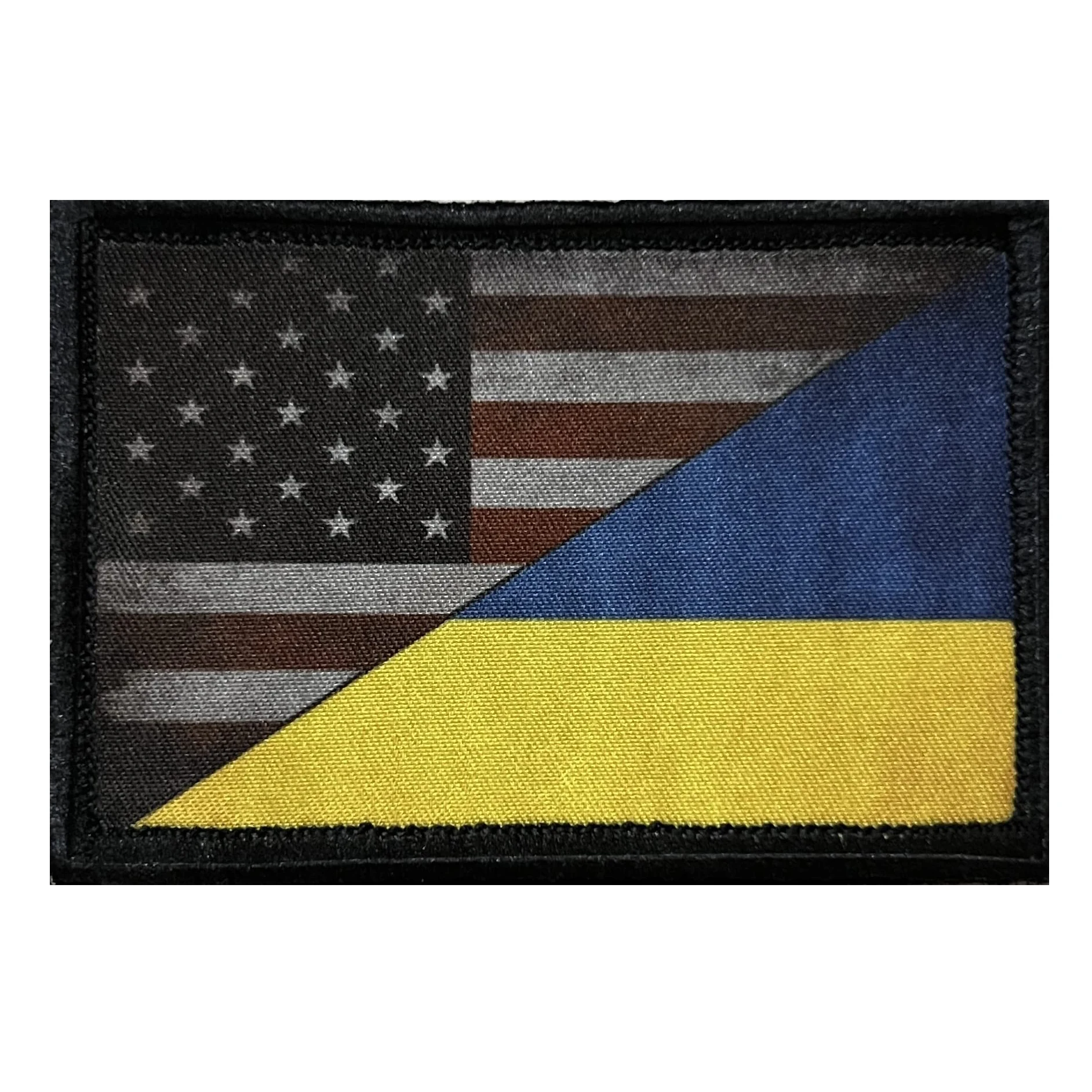 USA ukraine flag loop and hook ukraine flag hook back ukraine flag patch Ukrainian patch