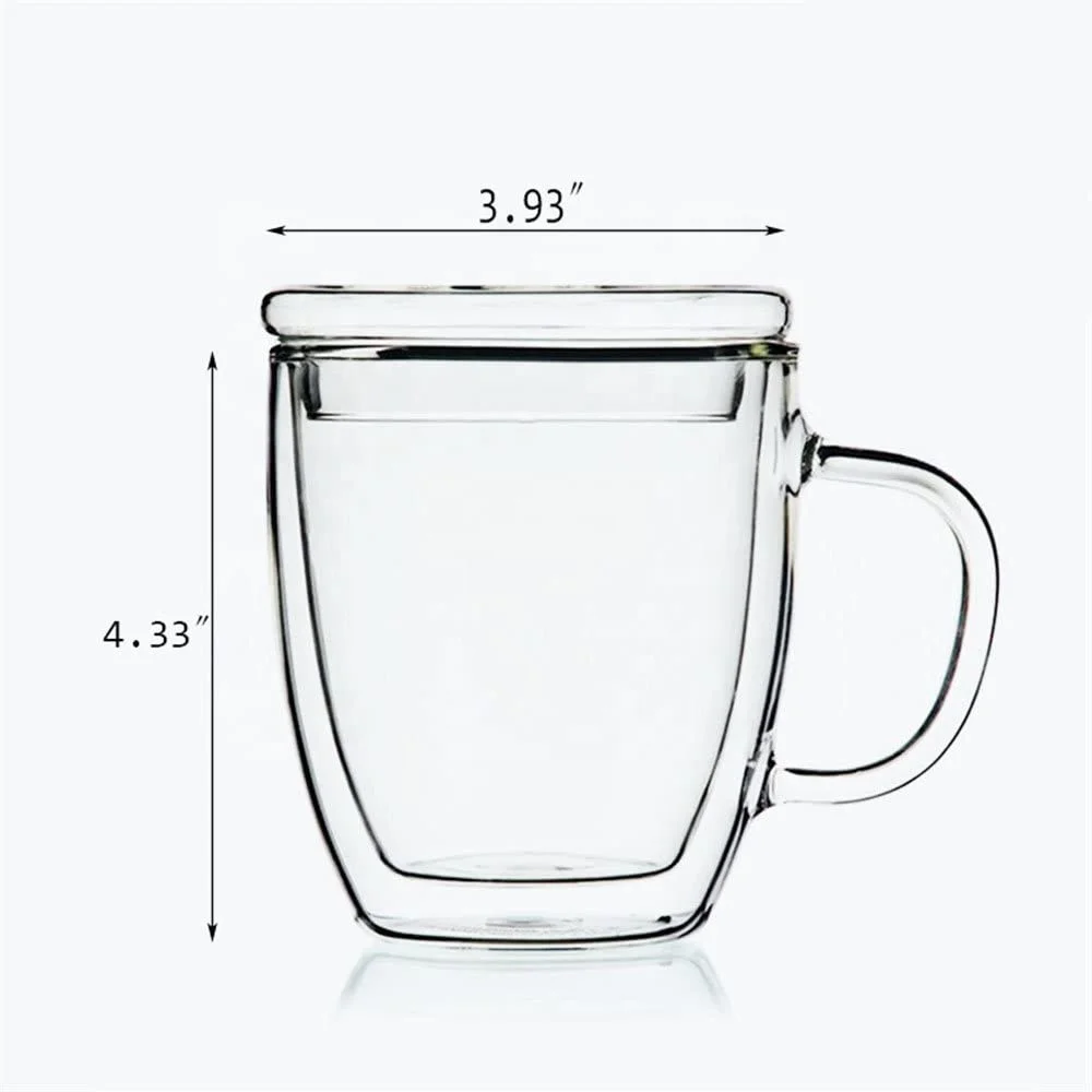 350 мл термостойкая стеклянная чайная чашка со стеклянным инфузером для рассыпного чая