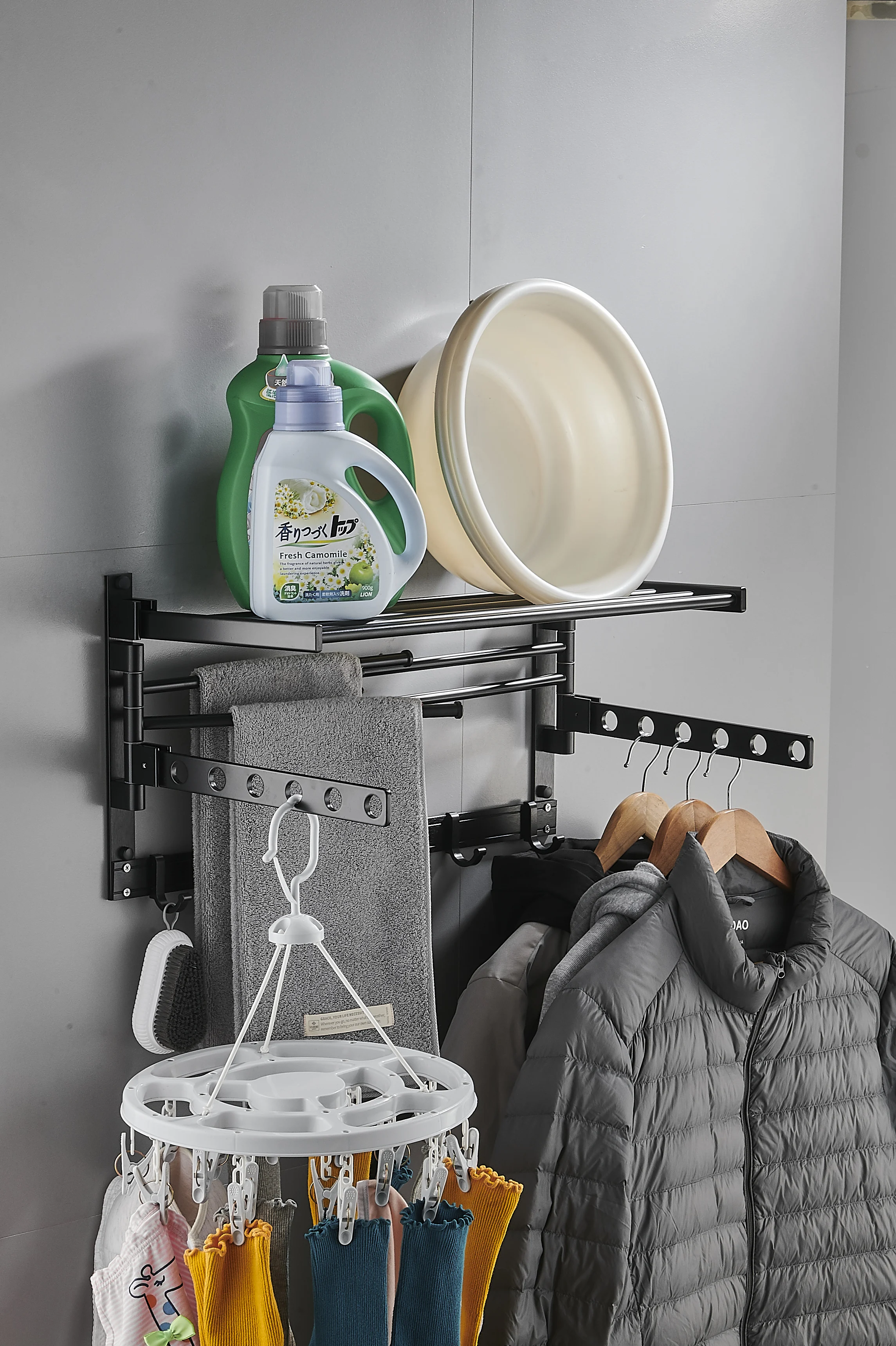 towel rack Chrome Plated Wall Mount bathroom modern towel racks double wall mounted bars set