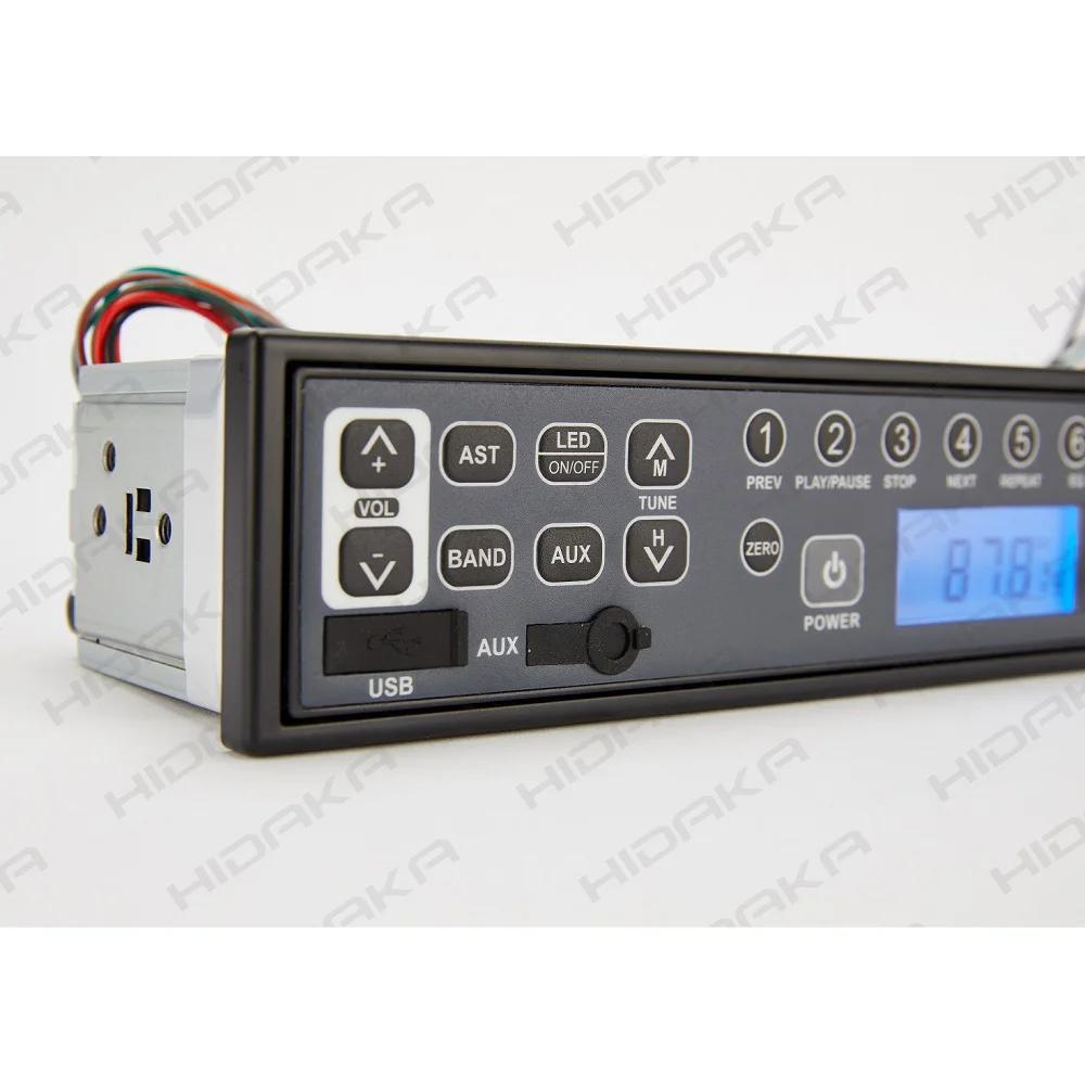 HIDAKA M101 Universal Frequency with USB LED for Hitachi Kobelco Komatsu Excavator Heavy Machine Radio 1din Car Radio