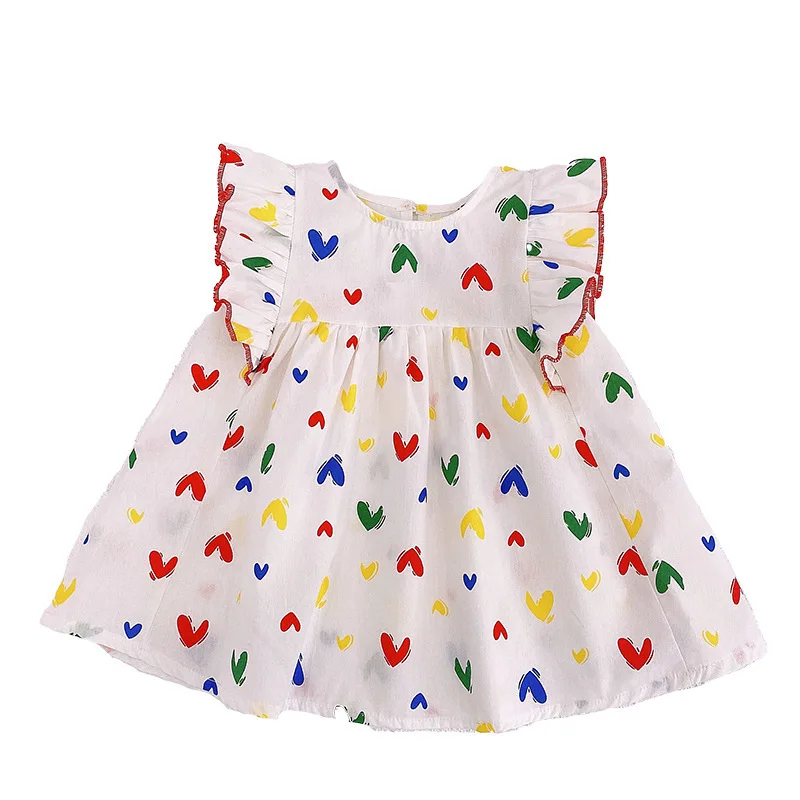 
Летнее платье, новинка, одежда для девочек, платья с оборками на рукавах, платья для маленьких девочек, платья принцессы 