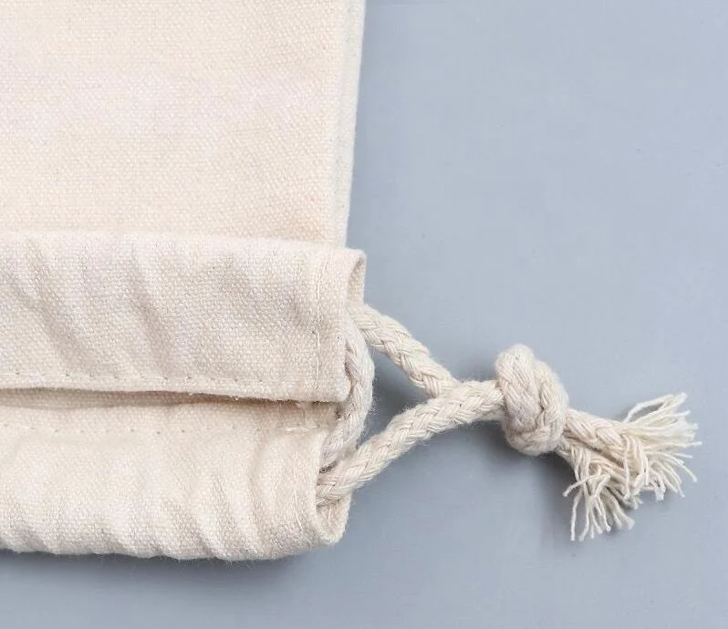 Various sizes custom cotton drawstring bag cheap wholesale manufacturer dust small canvas cotton drawstring bag with logo