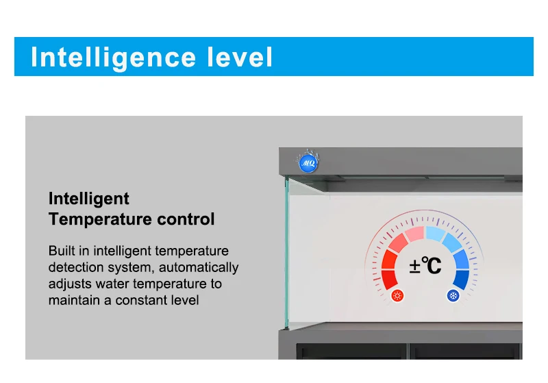 Luxury 200L All Aluminum Intelligent Supermarket Digital Super White Glass Fish Tank Commercial Custom Aquarium Large Fish Tank