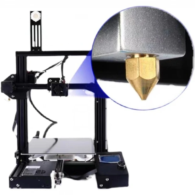 MK8 Brass Nozzle 0.1mm 0.2mm to 0.9mm 1.75mm /3mm Extruder 3D Printer Nozzle