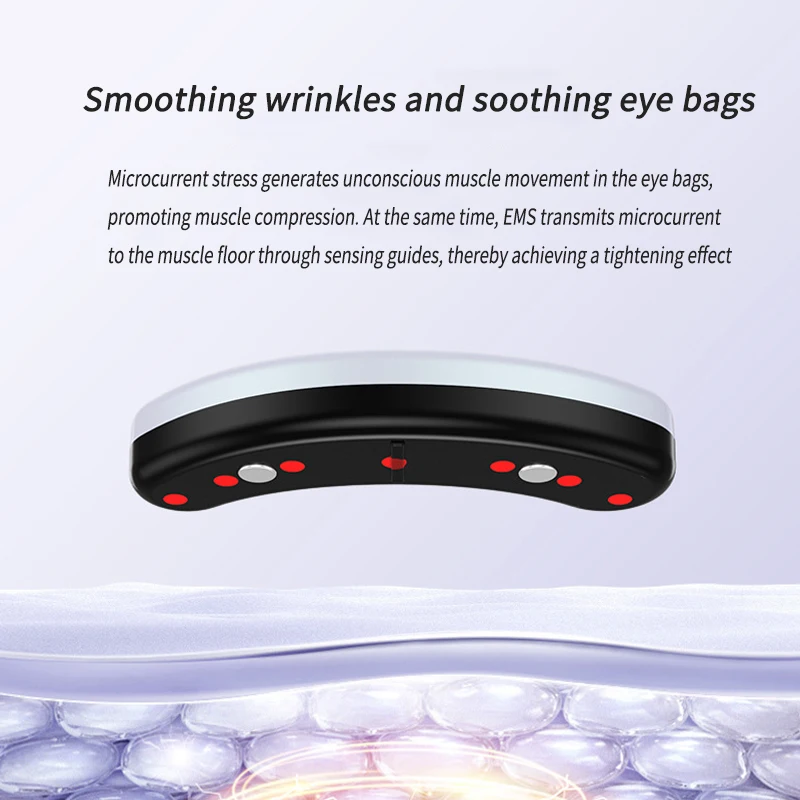 High Quality Portable EMS Electric Under Eye Massager Eye Care Red Light Therapy Anti-aging Dark Circles Remover Eye Massager