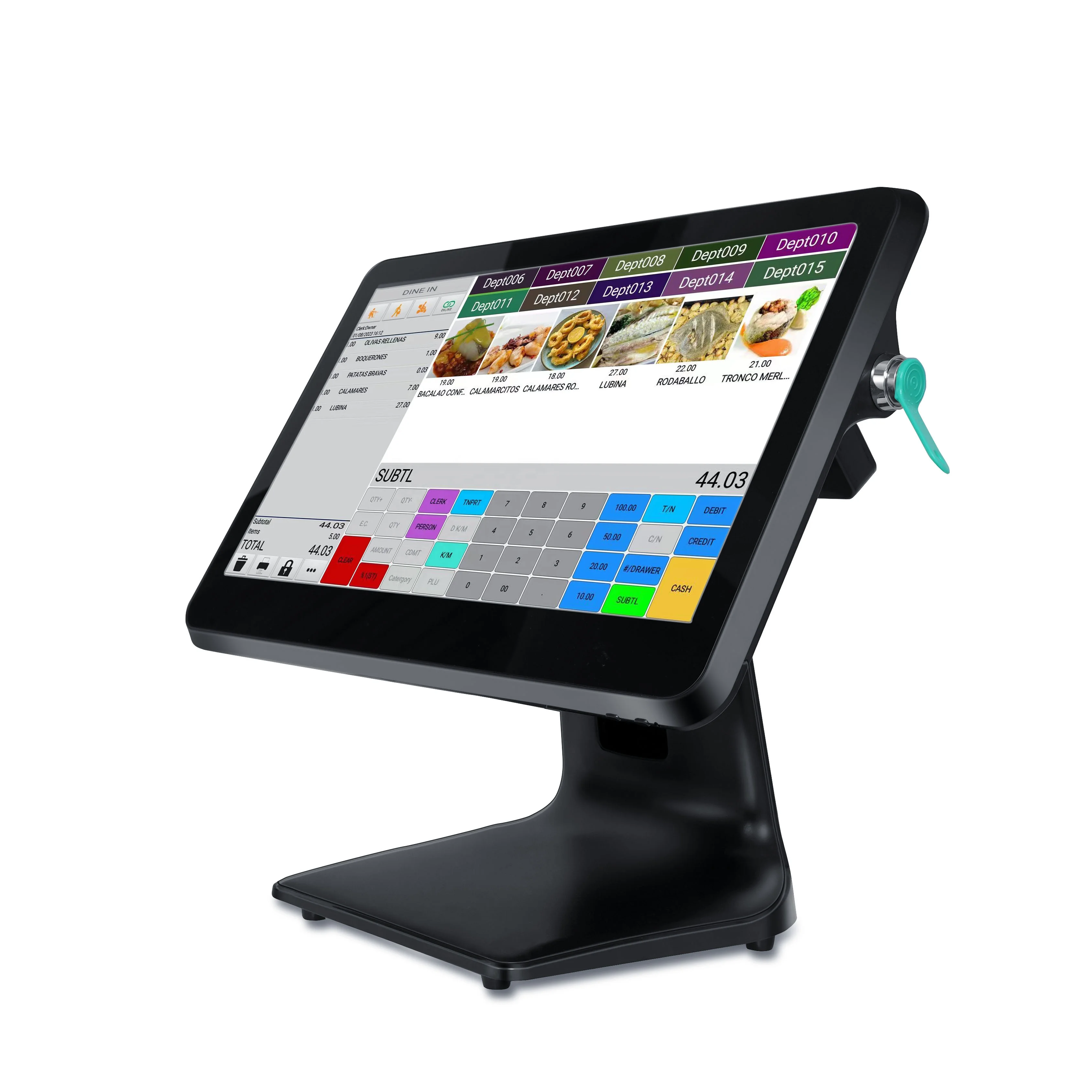 Новый ITCF156TA 15 6 дюймов Android POS RK3288 CPU 2G 64G WIFI LAN с продовольственным розничным программным обеспечением кассовый аппарат