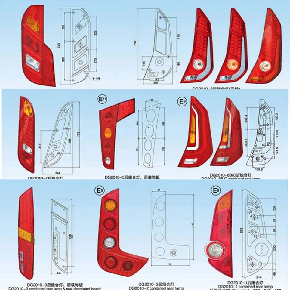 Auto bus LED rear decoration lamp with white light back decoration board