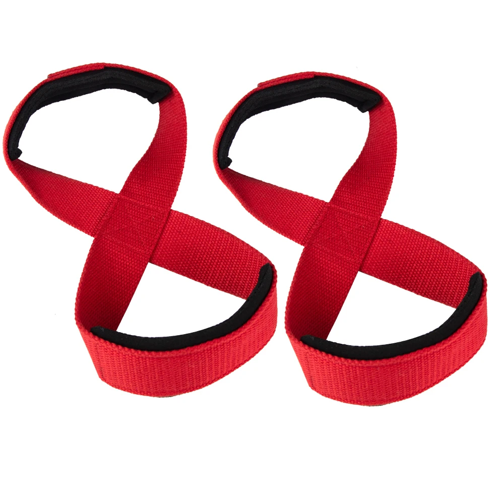 MKAS 8 shape Workout Pull up Gym Fitness Padded Figure 8 Straps Deadlift Weight Lifting Wrist Straps