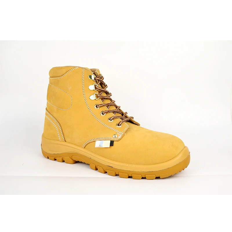 Genuine Leather Anti Fire Construction Sites And Other Heavy Industry Use Anti Smash Anti Puncture PU Injection Safety shoes