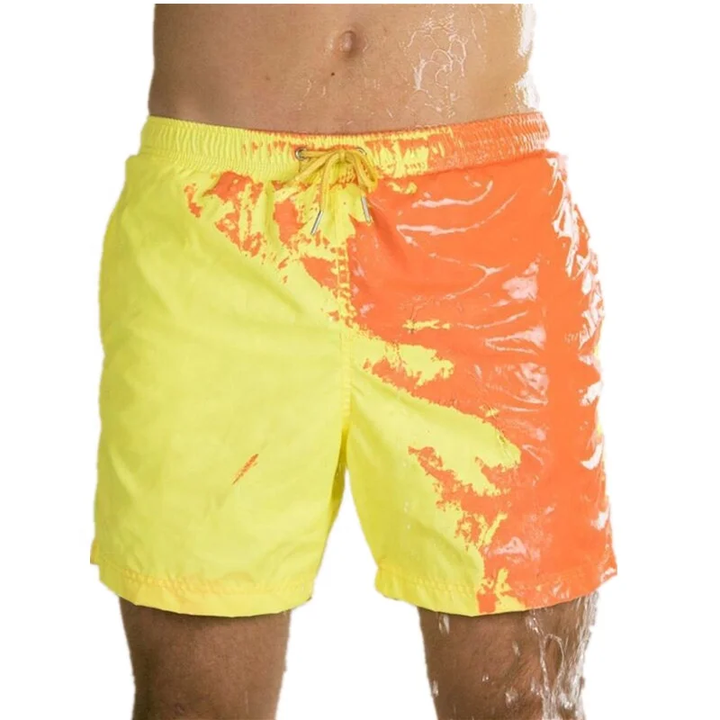 Gulidd Beach Shorts Men Magical Color Change Plus Size Swimming Quick Dry men designer swim shorts