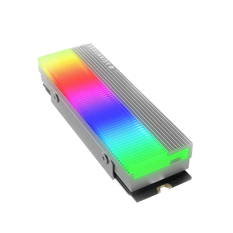 Охладитель Asiahorse Gray M.2 2280 SSD, теплоотвод M.2 с тремя термоподушками M.2