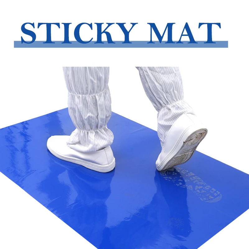 OEM Low Density Polyethylene Cleanroom Adhesive Tacky Mats Sticky Mat For Clean Room Dust Remove Floor Sticky Mat Cleanroom