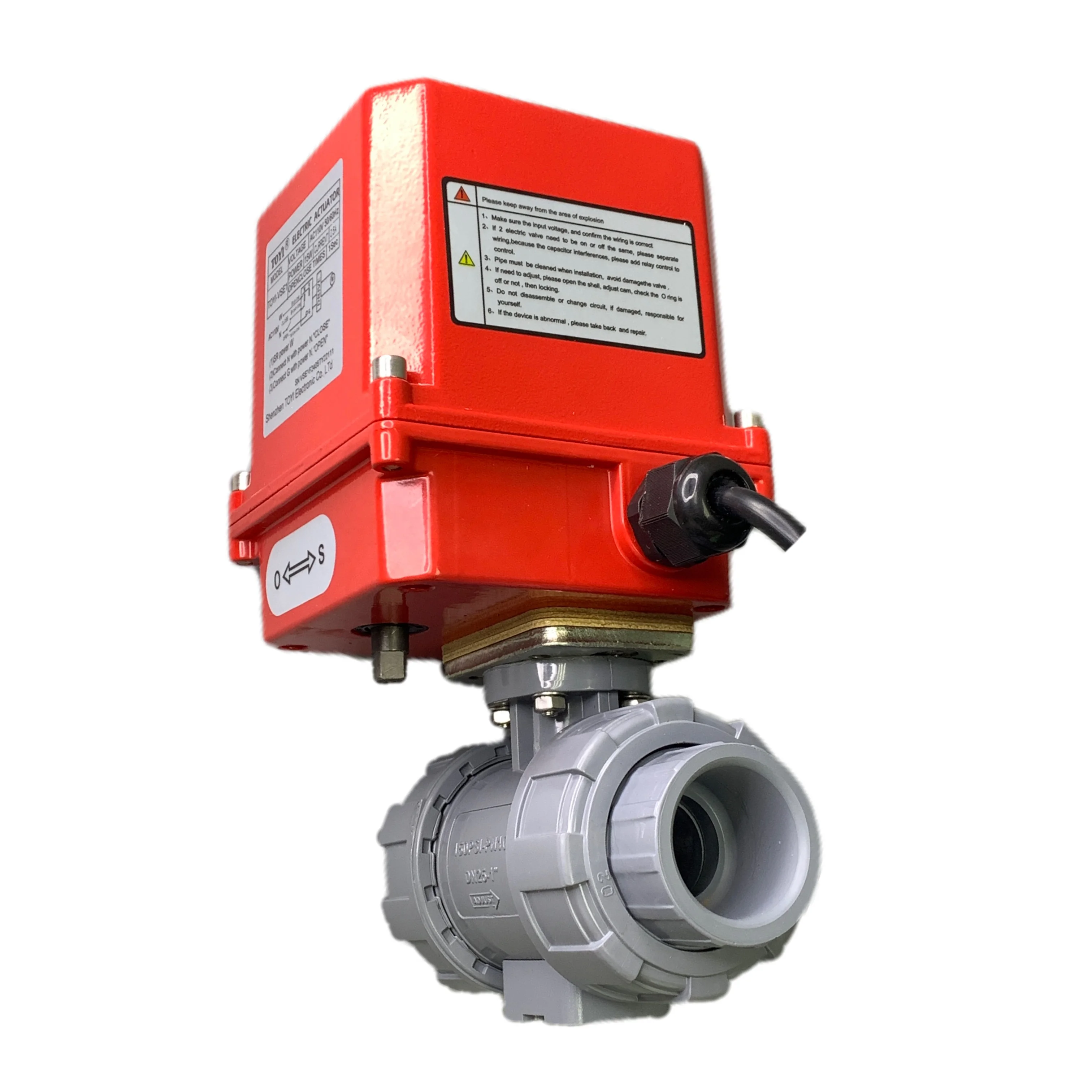 Toyi Proportional Control Valve Electric Ball Valve 1 Second Open/Close UPVC Brass Stainless Steel Water Media OEM Customization