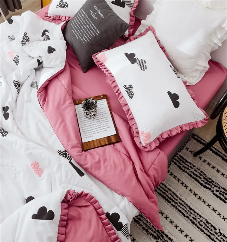 European Style Polyester Summer Blanket Luxury Bedsheet Bedding Set Bedroom Decor