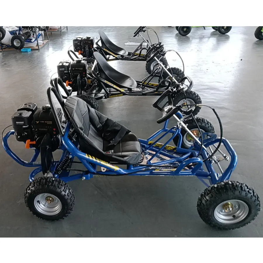 6 inch drifting tyre High passability 196cc grassland fun driving go kart with leg protect