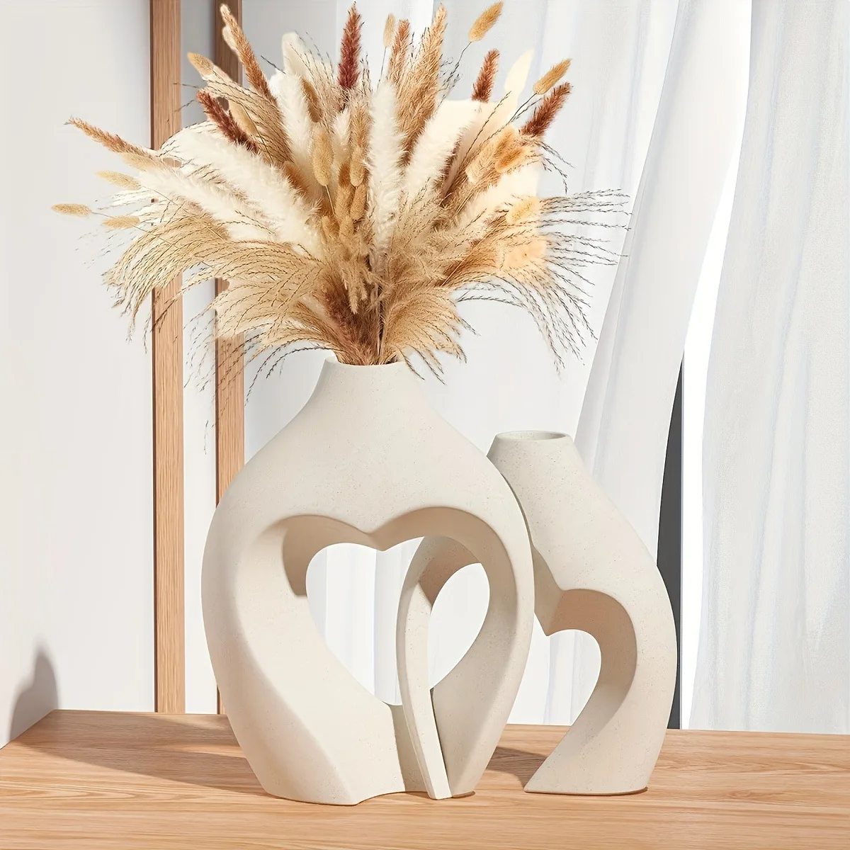 European Resin Vase Combination Ins Style Creative White Simple Senior Sense Home Decoration Wholesale Flower Ware
