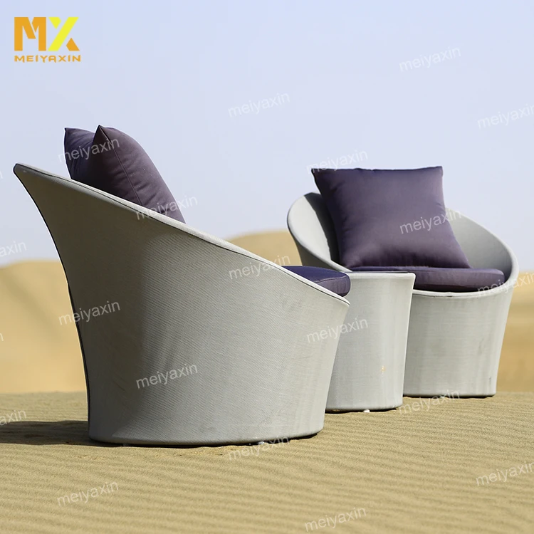 
MX outdoor garden table chair waterproof small round metal coffee table set 