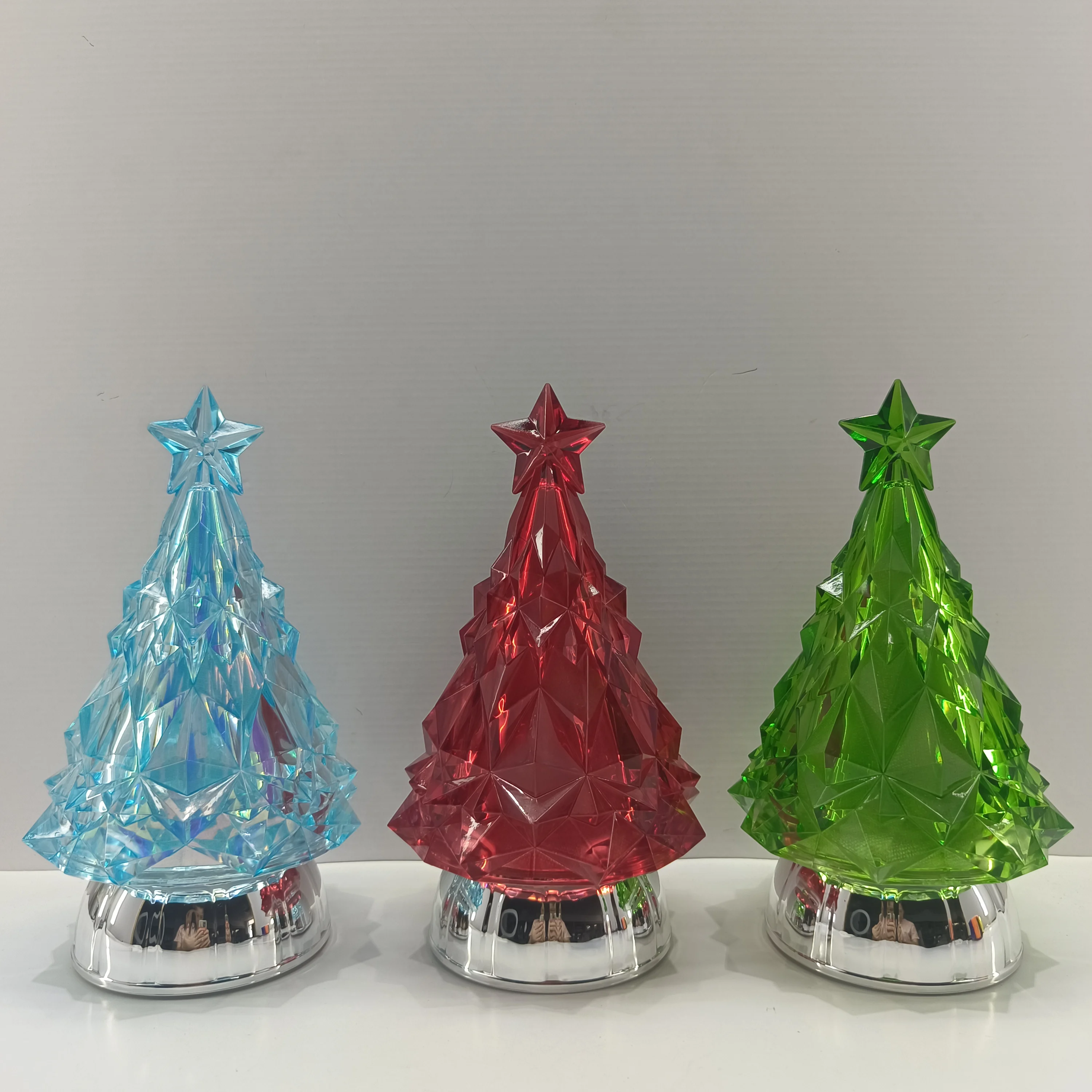 Mini small modern Christmas with led lights artificial trees for indoor desktop home decorative