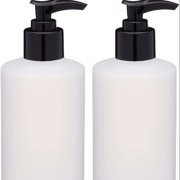 PLA PCR RPET RPETG 300ml frosted clear empty shampoo cosmetic packaging with HDPE rectangle bottle with body lotion container