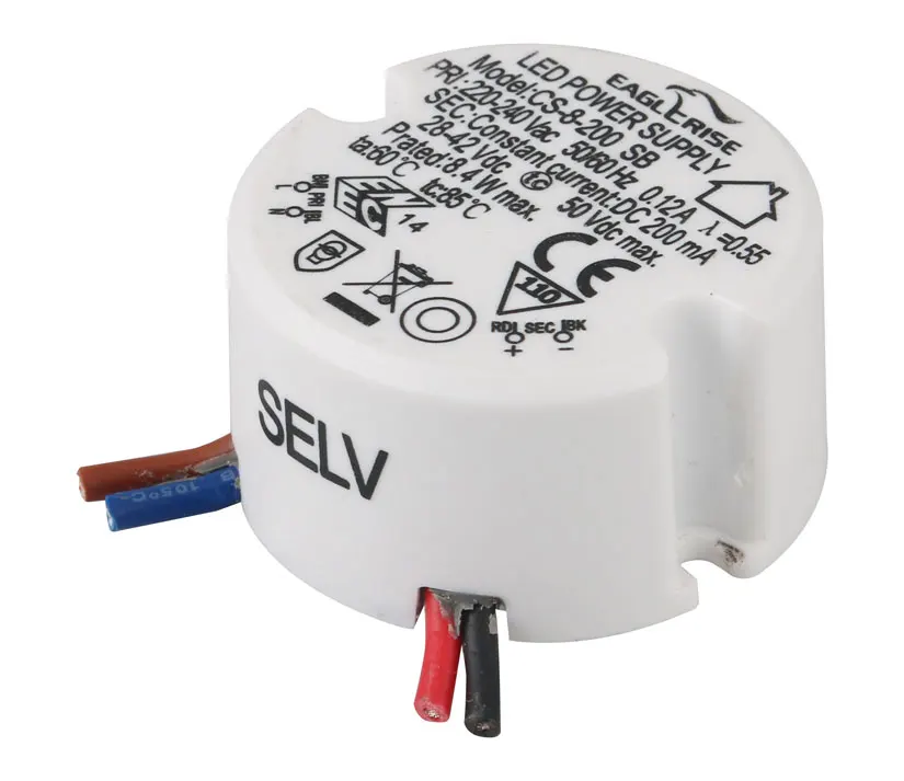 Eaglerise constant current 220-240VAC LED power supply Class II,SELV,Built-in LED driver