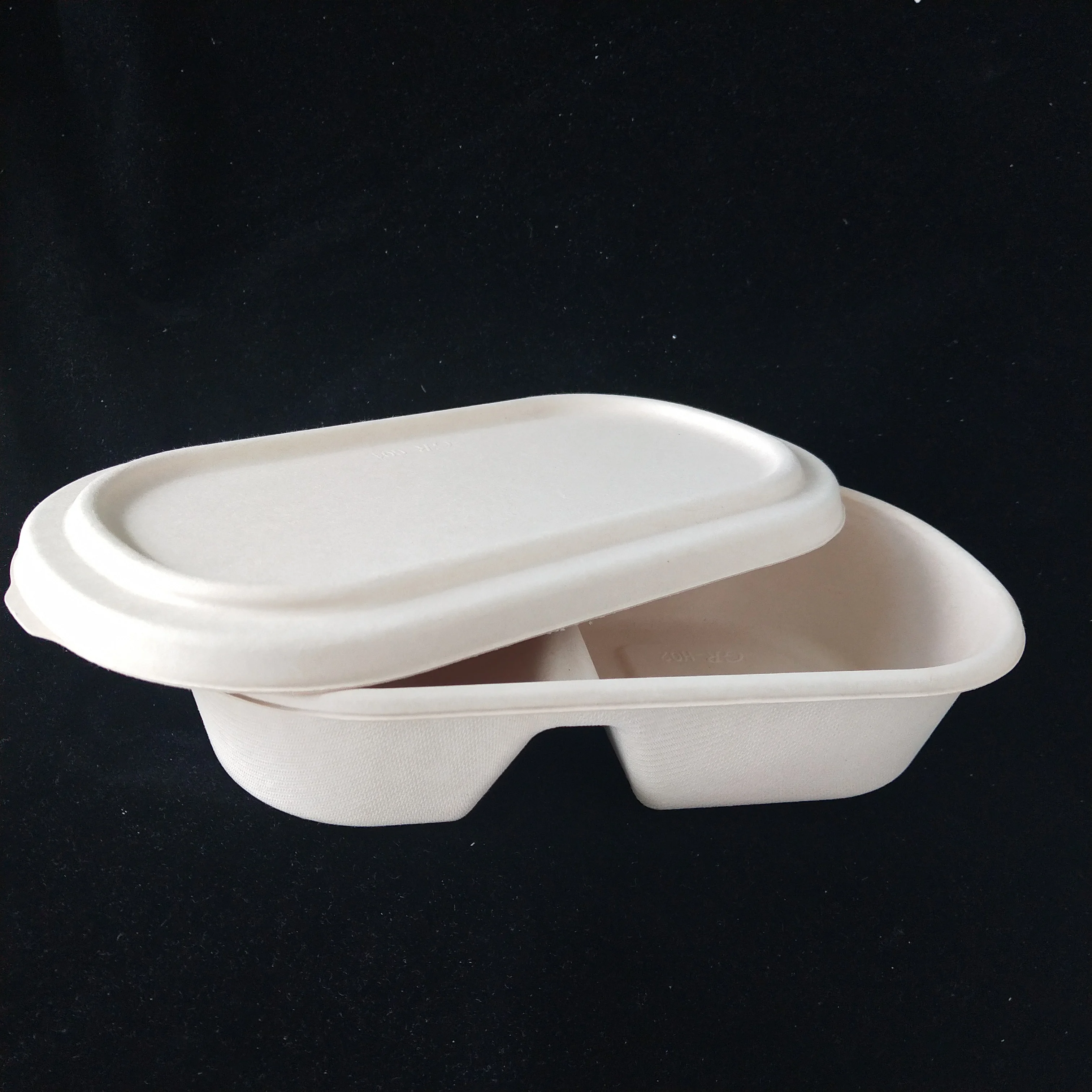 Biodegradable food containers 800ml bagasse  disposable sugarcane Lunch Box